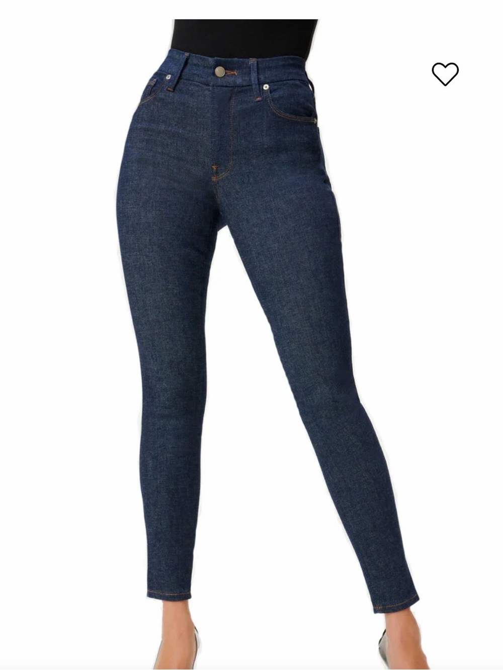 Good American Dark Blue High-Rise Skinny Jeans
